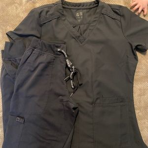 Grey Med Couture Scrub set